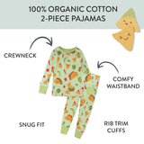 Go to slide 13, Organic Cotton Fun Foods Pajamas, Taco Time