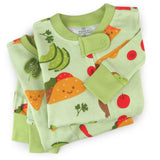 Go to slide 14, Organic Cotton Fun Foods Pajamas, Taco Time