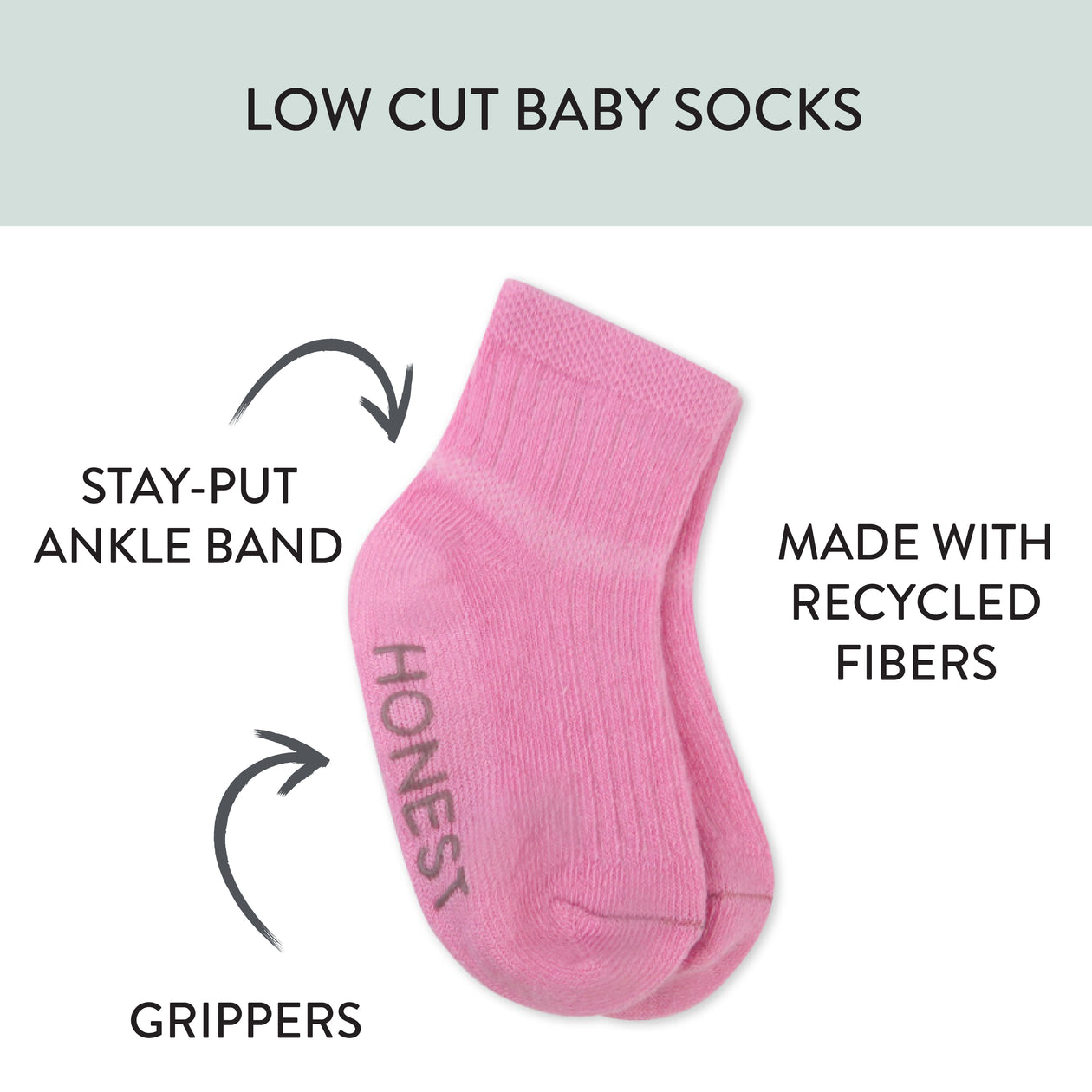 Multipack Cozy Socks Sustainably Made for Baby & Toddler, 10-Pack Rainbow Pinks