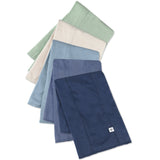 Go to slide 1, 5-Pack Organic Cotton Knit Tri-fold Burp Cloths, Blue Sunrise