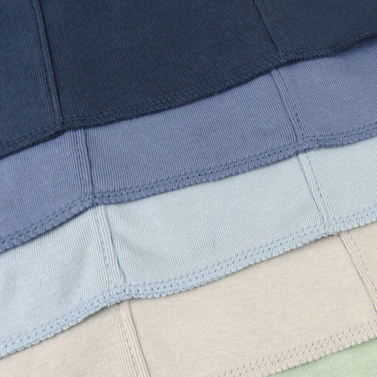 5-Pack Organic Cotton Knit Tri-fold Burp Cloths, Blue Sunrise