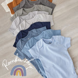 Go to slide 2, 10-Pack Organic Cotton Short Sleeve Bodysuits, Prep School Rebel Boy