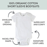 Go to slide 3, 10-Pack Organic Cotton Short Sleeve Bodysuits, Bright White