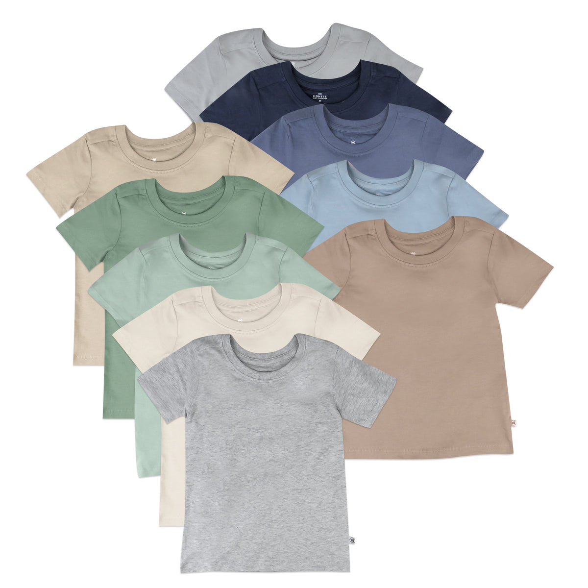 10Pack Organic Cotton Short Sleeve TShirts Honest Baby Clothing