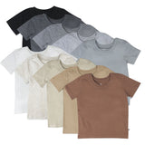 Go to slide 1, 10-Pack Organic Cotton Short Sleeve T-Shirts, Earth Tones