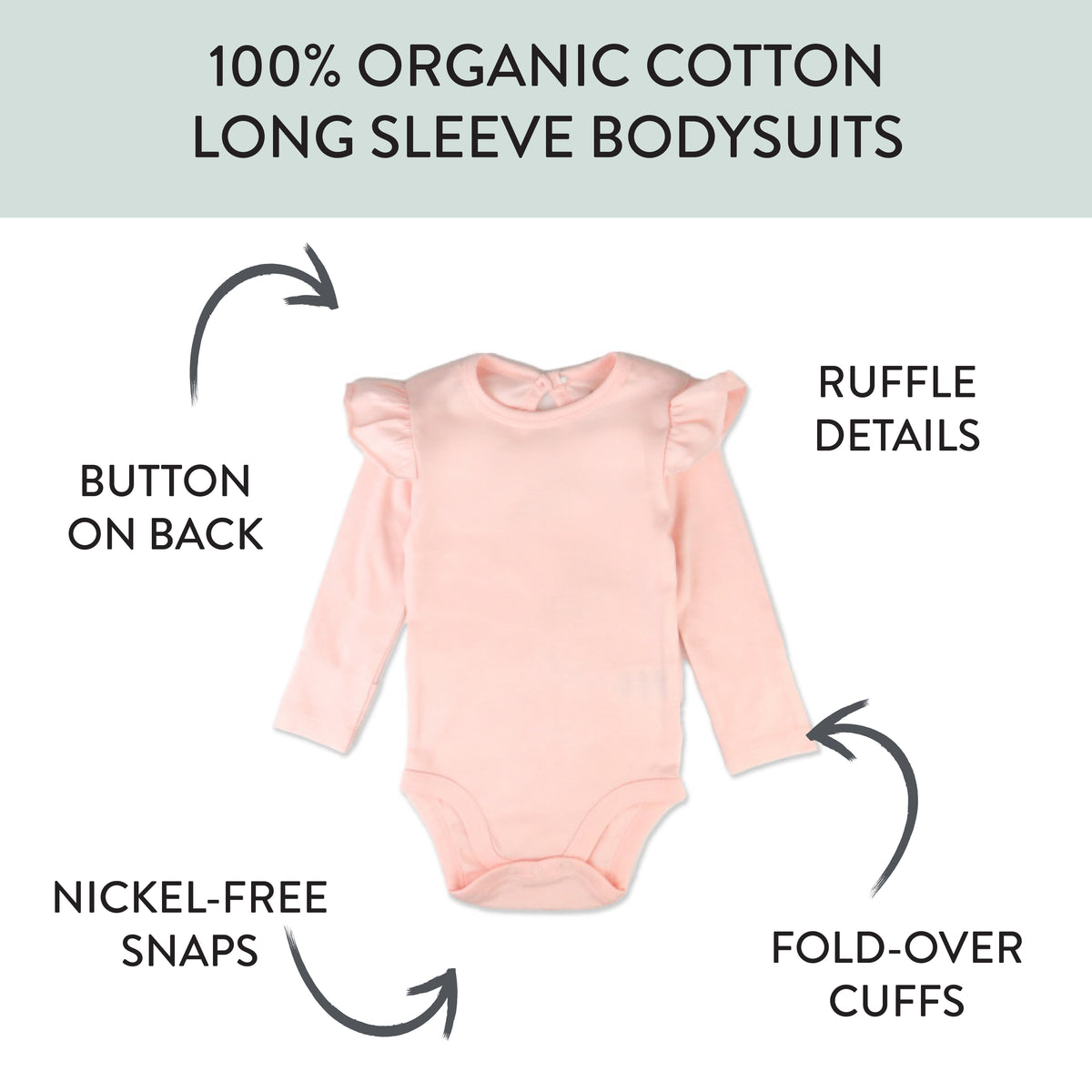 10-Pack Organic Cotton Long Sleeve Bodysuits Honest Baby Clothing