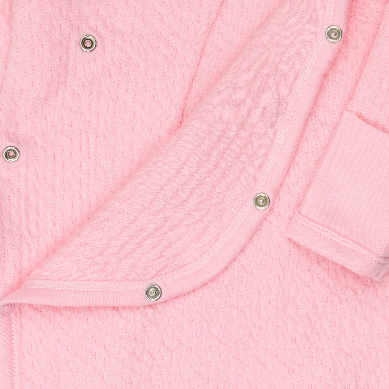 Organic Cotton Matelasse Kimono Coverall, Pink