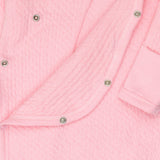 Go to slide 3, Organic Cotton Matelasse Kimono Coverall, Pink