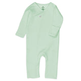 Go to slide 1, Organic Cotton Matelassé Side-Snap Coverall, Sage