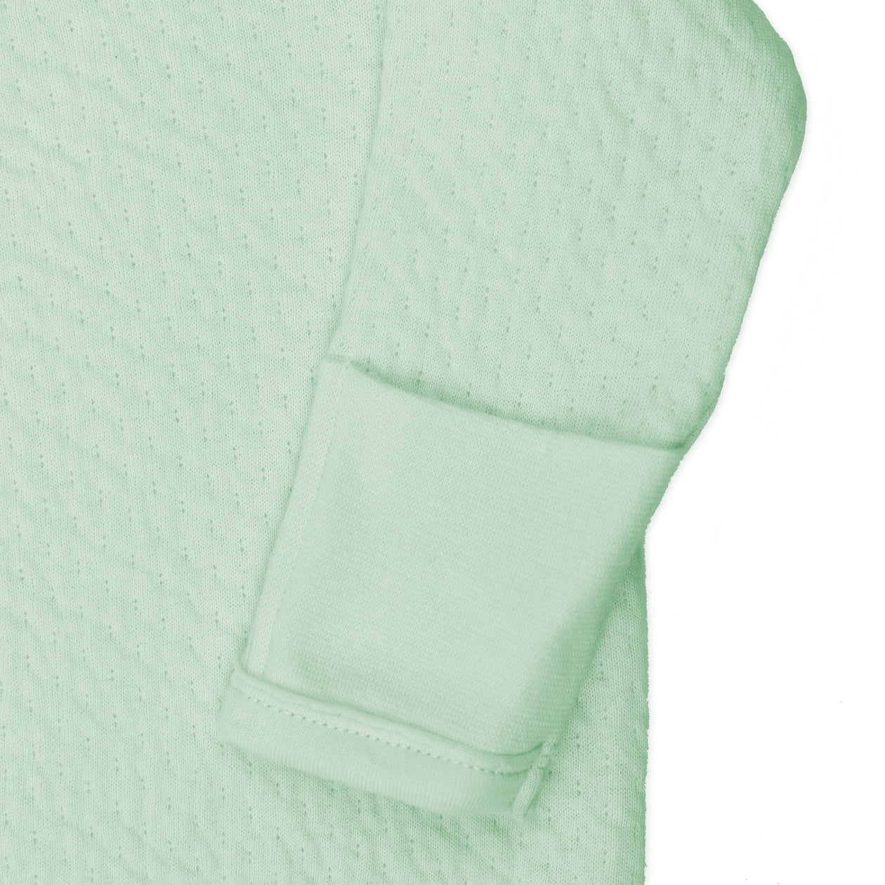 Organic Cotton Matelassé Side-Snap Coverall, Sage