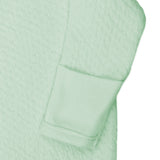 Go to slide 2, Organic Cotton Matelassé Side-Snap Coverall, Sage