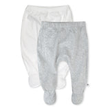 Go to slide 1, 2-Pack Organic Cotton Footed Pants, Fog