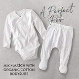 Go to slide 4, 2-Pack Organic Cotton Footed Pants, Fog