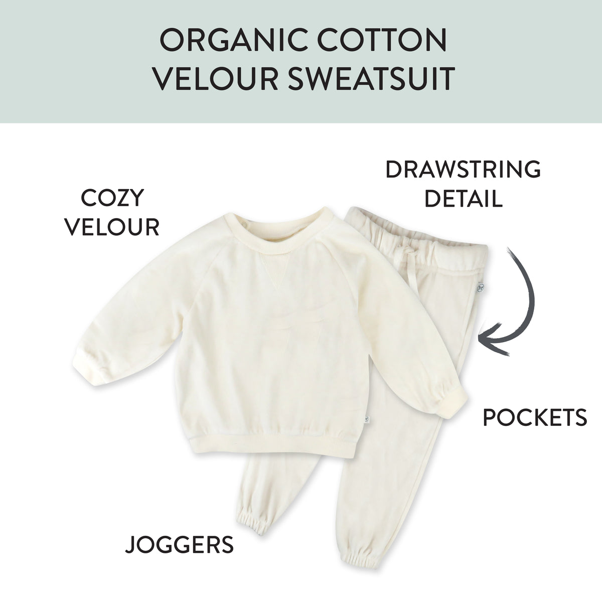 Velour Sweatsuit | Honest Baby Clothing