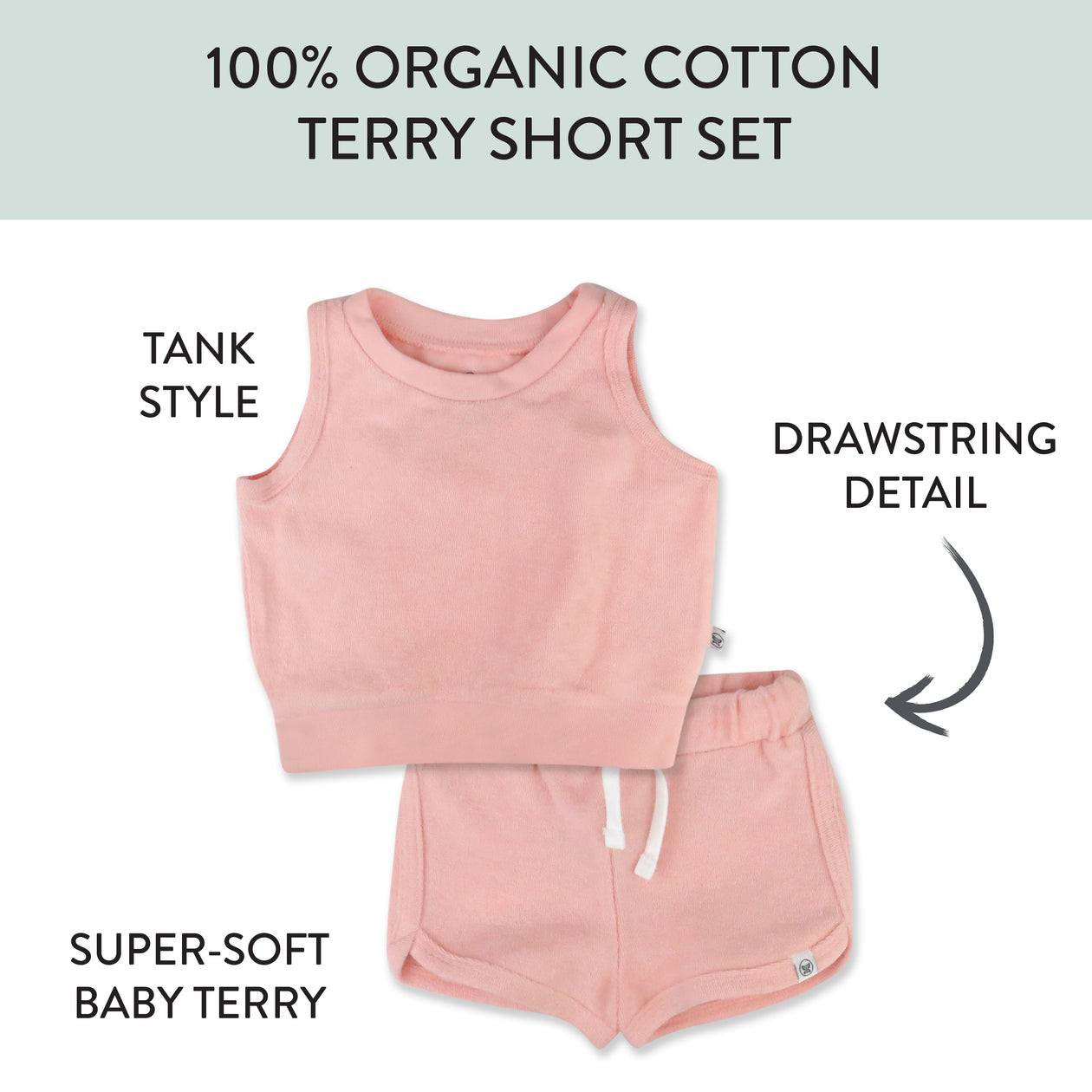 Terry Tank and Short Set, Pink