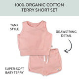 Go to slide 3, Terry Tank and Short Set, Pink