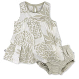 Go to slide 1, 2-Piece Top with Diaper Cover, Pineapple Leaf Ivory