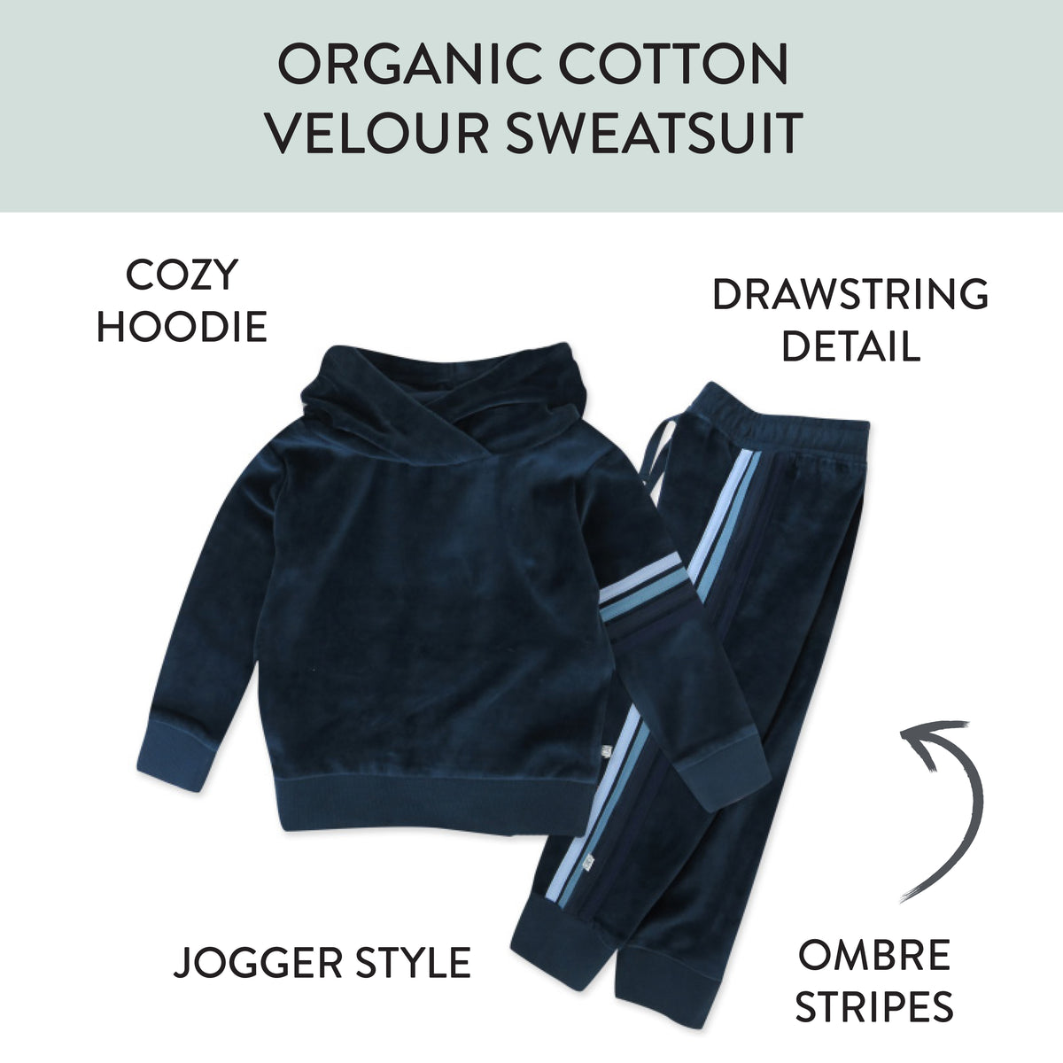 2 Piece Cozy Velour Pop Over Hoodie and Sweatpant Set | Honest