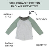 Go to slide 2, 3-Pack Long Sleeve Baseball Raglan T-Shirts, Sandy Teal