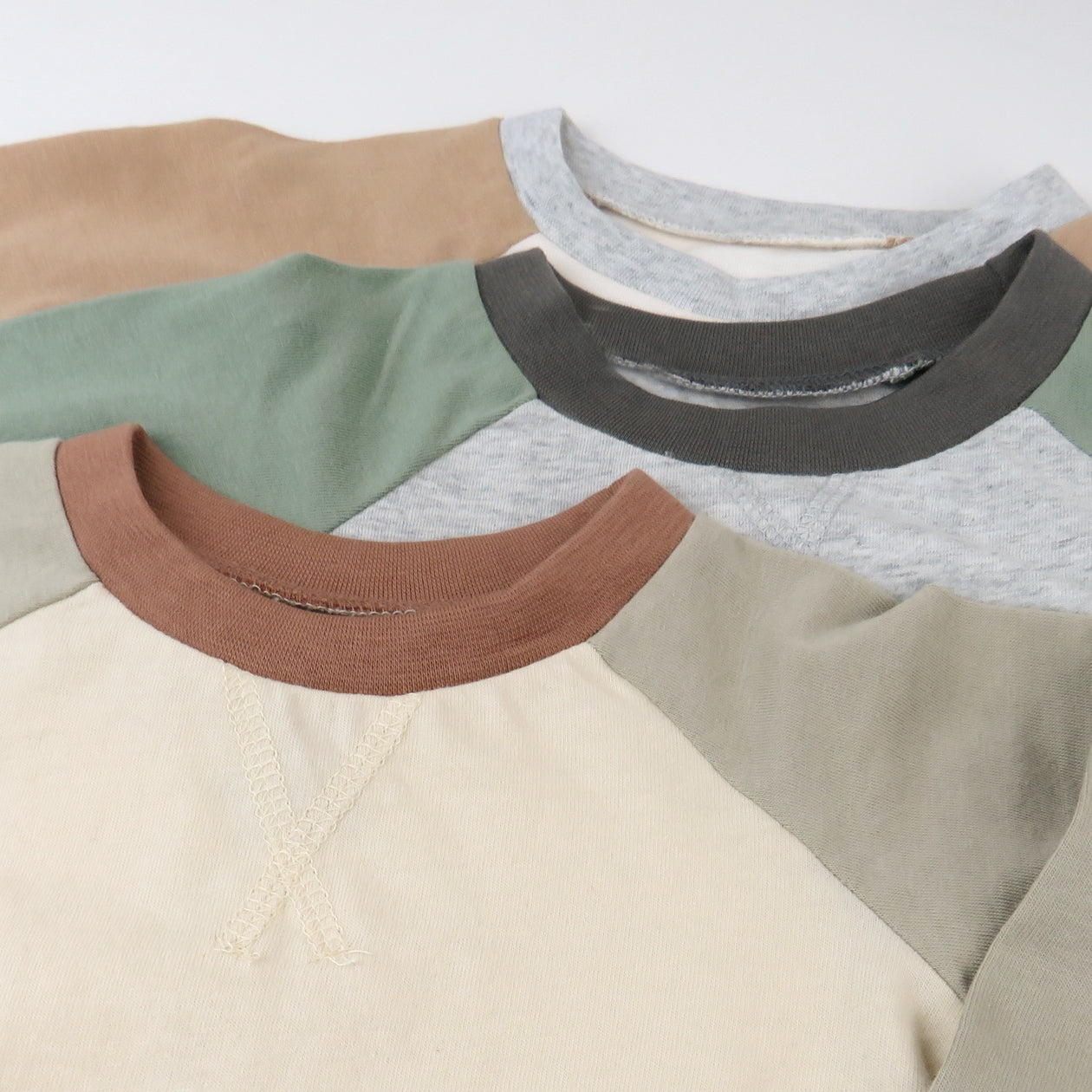 3-Pack Long Sleeve Baseball Raglan T-Shirts, Sandy Teal