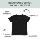 Go to slide 2, 5-Pack Organic Cotton Short Sleeve T-Shirts, Black