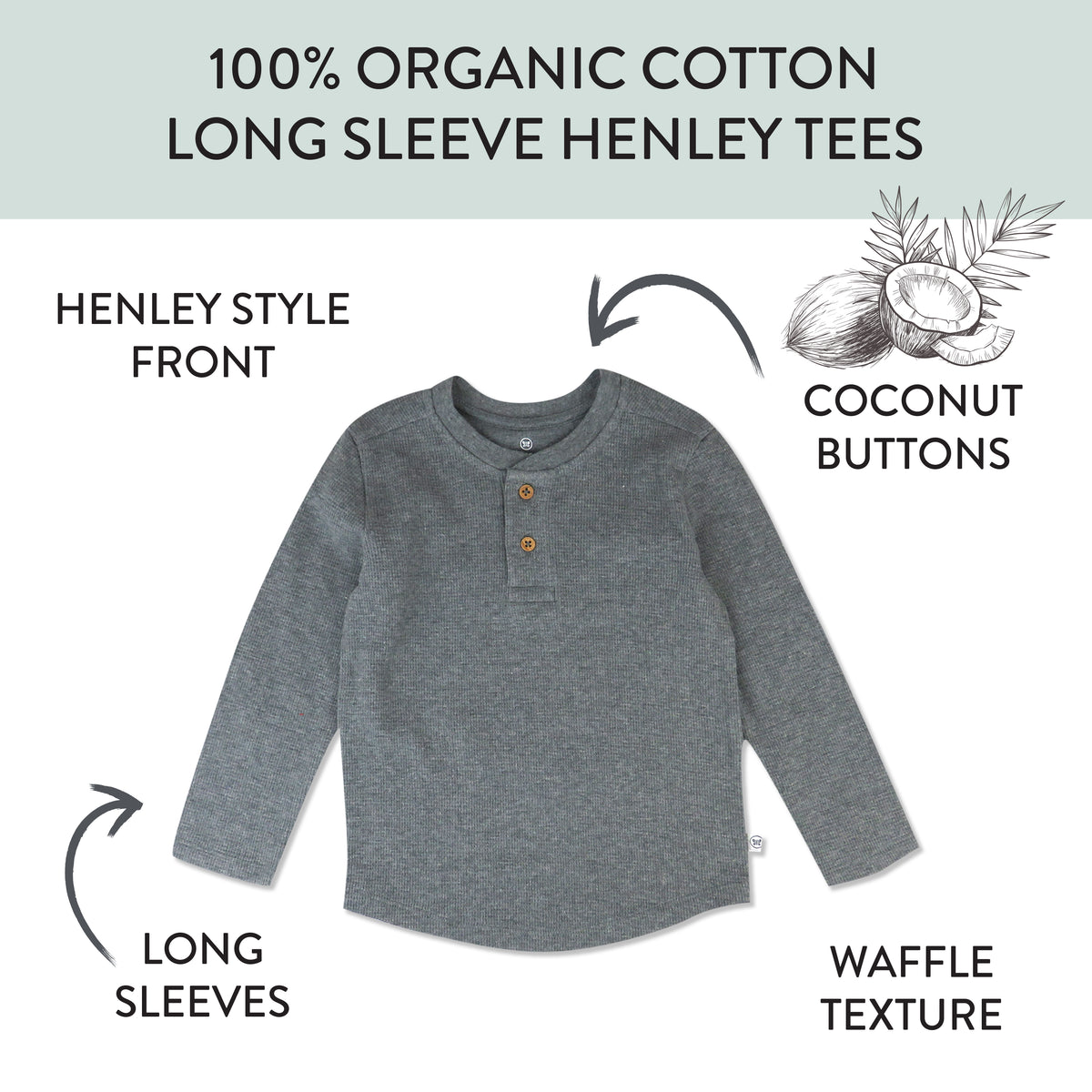 100% organic cotton henley T-shirt Standard fit