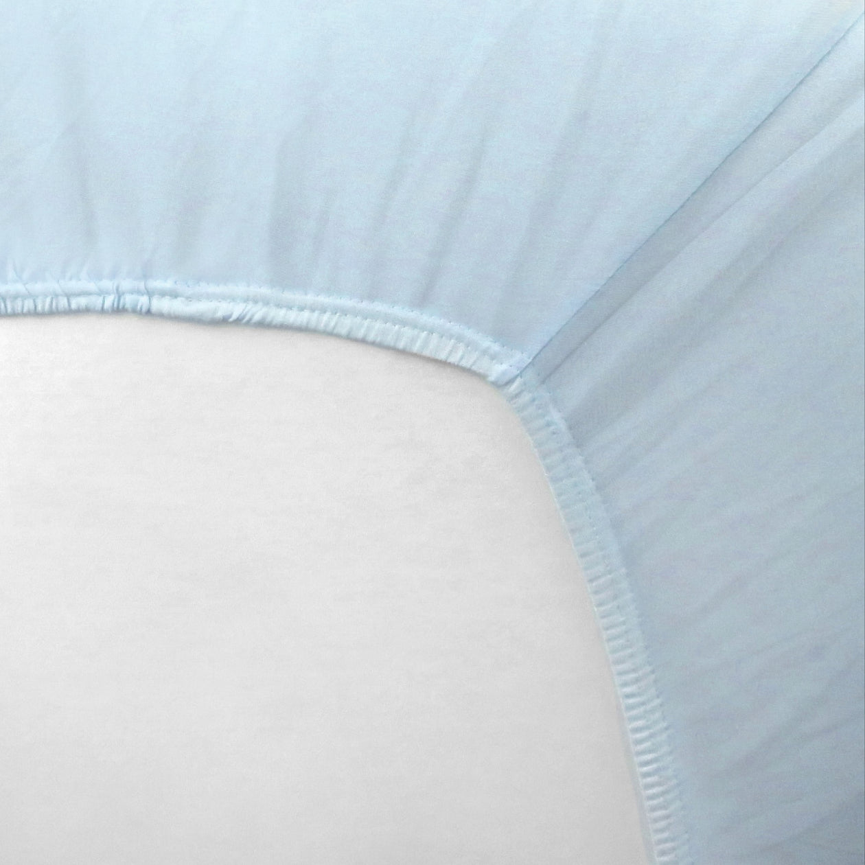 Organic Cotton Fitted Crib Sheet, Light Blue