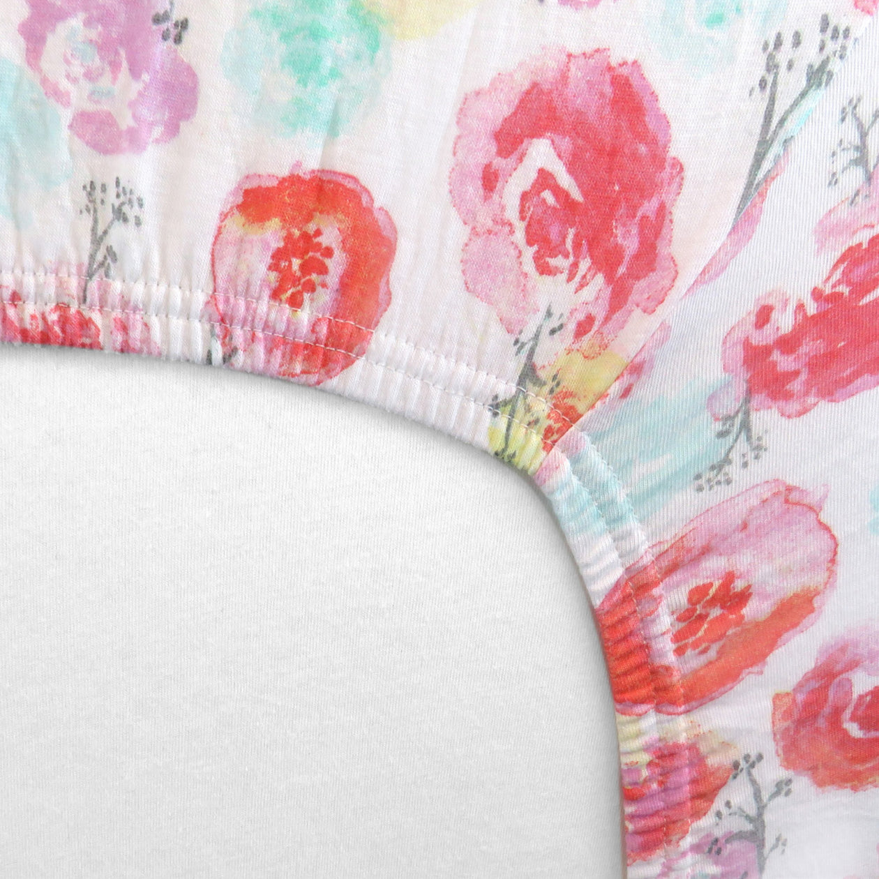 Organic Cotton Fitted Crib Sheet, Rose Blossom