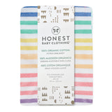 Go to slide 2, Organic Cotton Fitted Crib Sheet, Rainbow Stripe