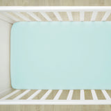 Go to slide 3, Organic Cotton Fitted Crib Sheet, Sage