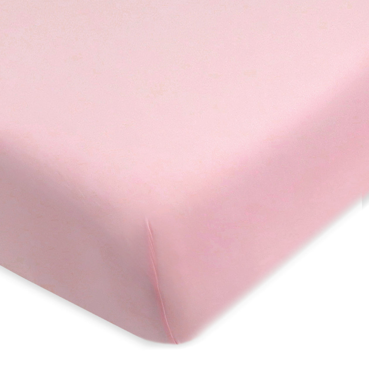 Organic Cotton Fitted Crib Sheet, Light Pink