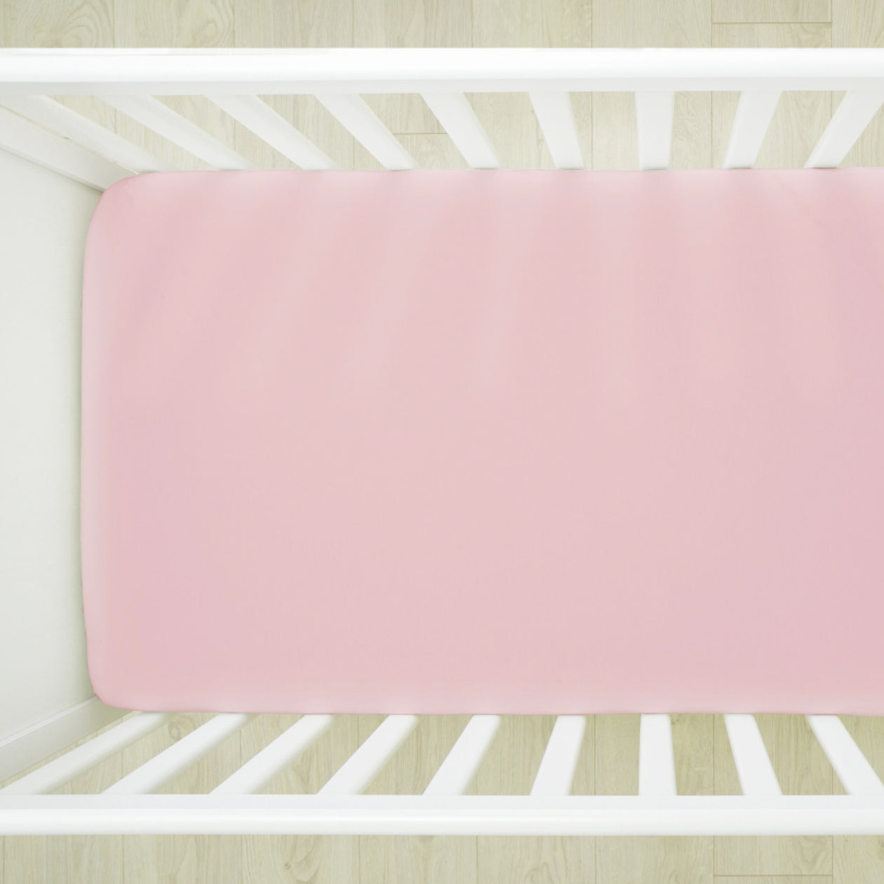 Organic Cotton Fitted Crib Sheet, Light Pink