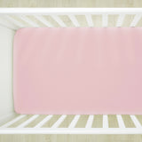 Go to slide 3, Organic Cotton Fitted Crib Sheet, Light Pink