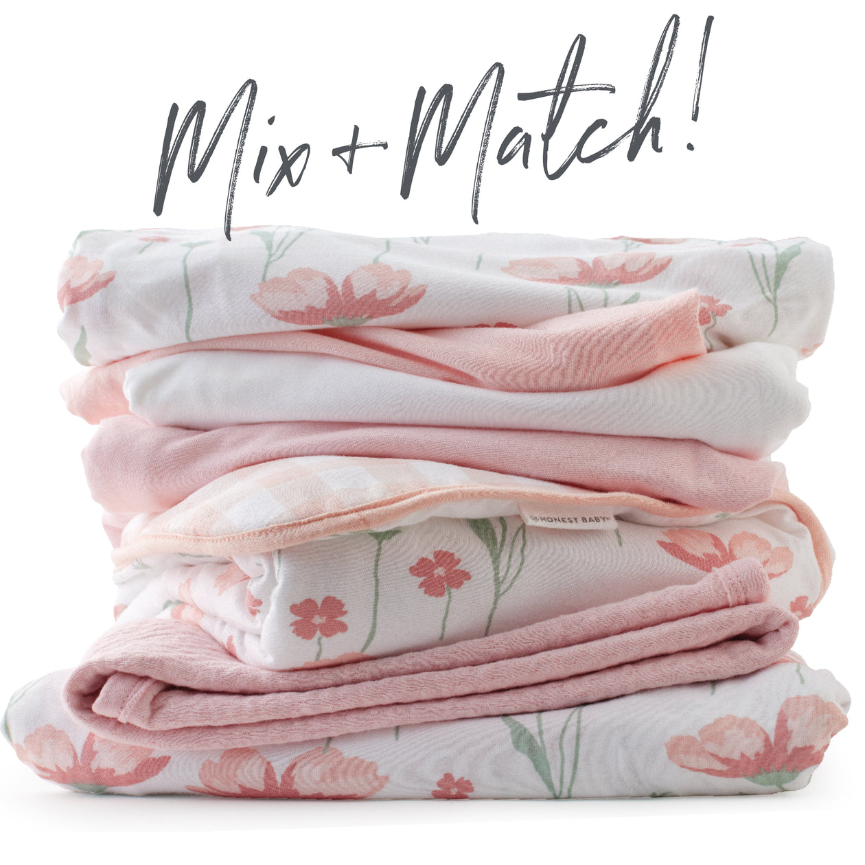 Organic Cotton Fitted Crib Sheet, Light Pink