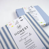 Go to slide 5, Organic Cotton Changing Pad Cover, Blue Ticking Stripe