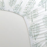 Go to slide 3, Organic Cotton Changing Pad Cover, Jumbo Leaf Sage