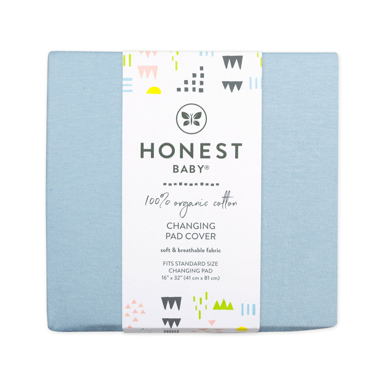 Organic Cotton Changing Pad Cover, Light Blue