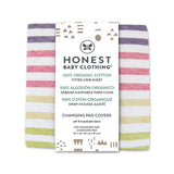 Go to slide 2, Organic Cotton Changing Pad Cover, Rainbow Stripe