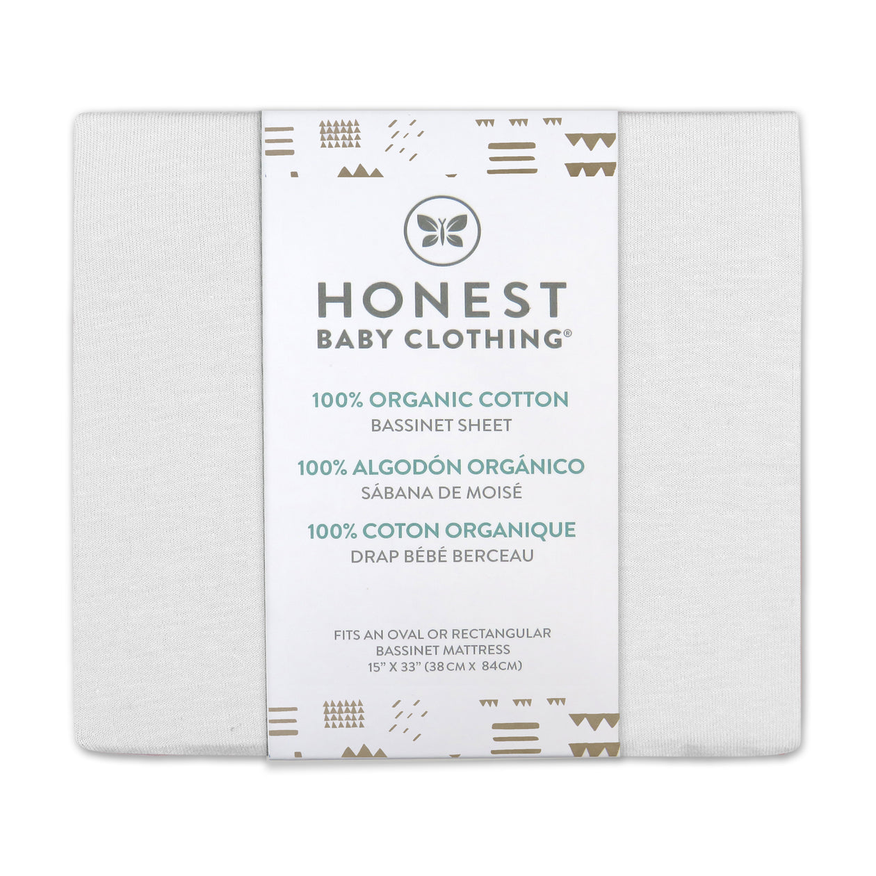 Organic Cotton Bassinet Sheet, White