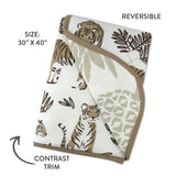 Go to slide 2, Organic Cotton Lightweight Knit Quilt, Tiger Cub
