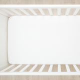 Go to slide 5, 2-Pack Organic Cotton Fitted Crib Sheets, Bright White