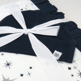 Go to slide 3, 2-Piece Knit Stroller Blanket and Baby Hat, Jumbo Twinkle Star Navy