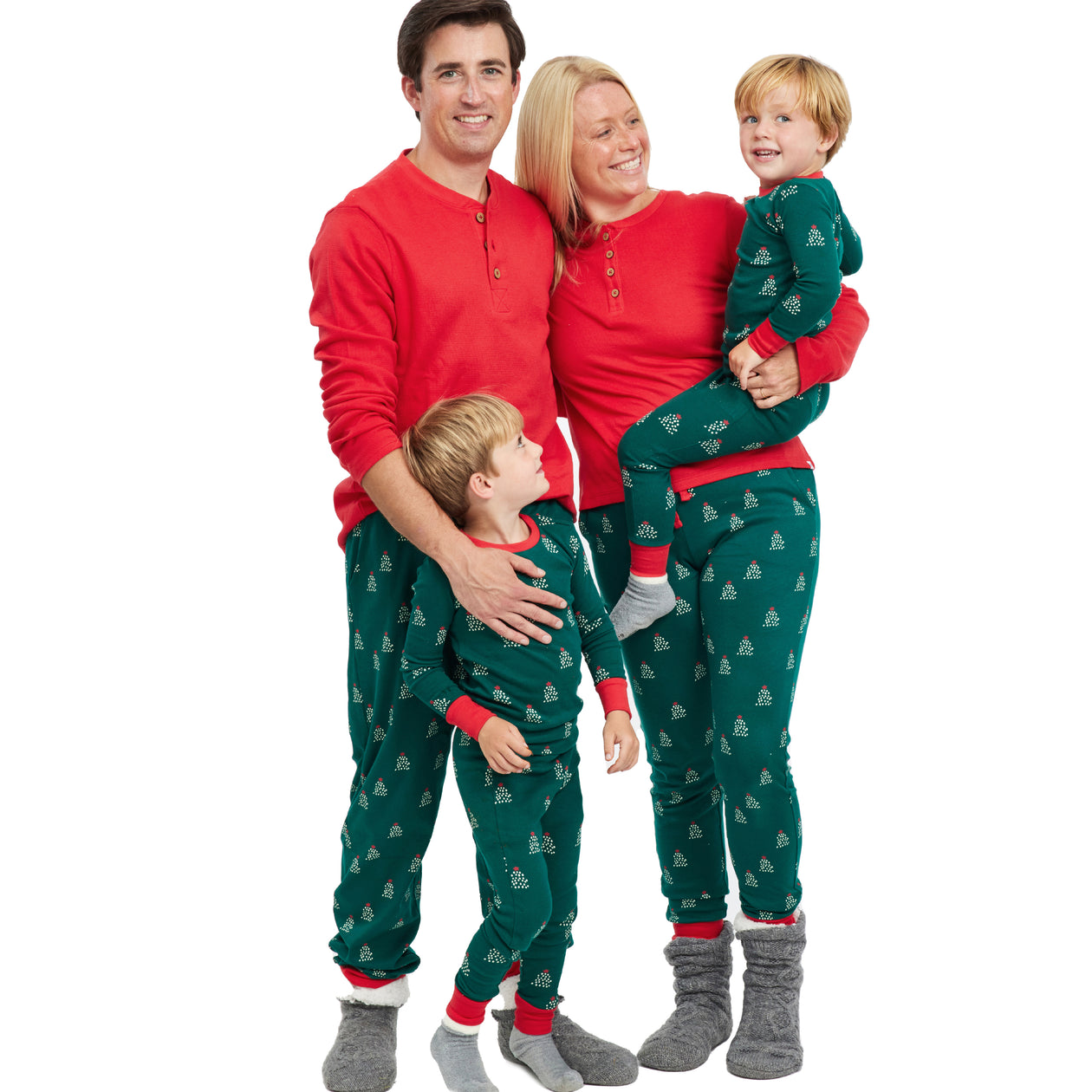 Organic Cotton Holiday Matching Family Pajamas, A Pine Holiday