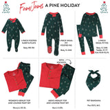 Go to slide 2, Organic Cotton Holiday Matching Family Pajamas, A Pine Holiday