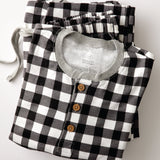 Go to slide 4, Organic Cotton Holiday Matching Family Pajamas, Painted Buffalo Check Print