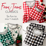 Go to slide 6, Organic Cotton Holiday Matching Family Pajamas, Painted Buffalo Check Print