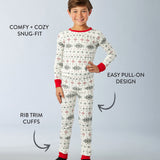 Go to slide 5, Organic Cotton Holiday Matching Family Pajamas, Jumbo Fair Isle