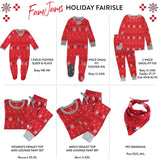 Go to slide 2, Organic Cotton Holiday Matching Family Pajamas, Fair Isle Red