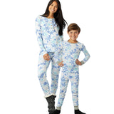 Go to slide 3, Organic Cotton Holiday Matching Family Pajamas, Falling Snowflakes