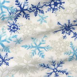 Go to slide 6, Organic Cotton Holiday Matching Family Pajamas, Falling Snowflakes